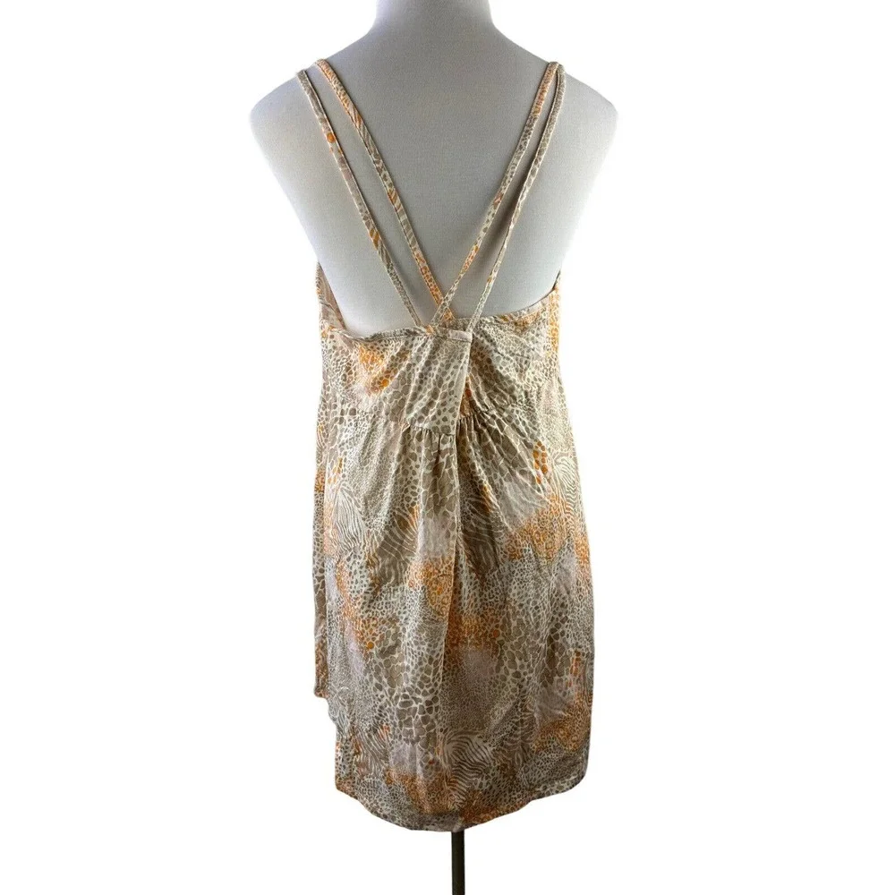 NWT Cacique Lane Bryant Strappy Back Chemise Orange Tan Animal Plus Size 22/24 - Picture 8 of 9